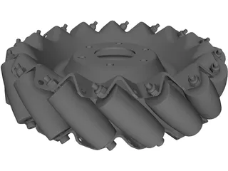 Mecanum Wheel Right 3D Model preview