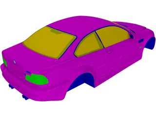 BMW M3 Body 3D Model preview