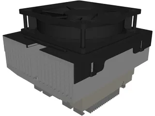 Peltier Junction Cooling 3D Model preview