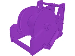 Tug Boat Towing Winch 3D Model preview