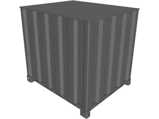Shipping Cargo Square Container 3D Model preview