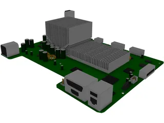 Xbox 360 Jasper Motherboard 3D Model preview