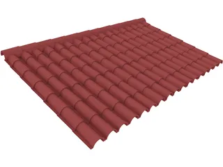 Spanish Roof Tiles 3D Model preview