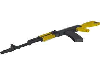 AK-47 Assault Rifle 3D Model preview