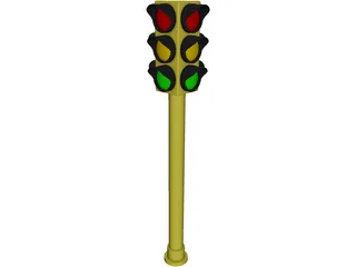 Traffic Light 3D Model preview
