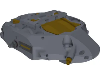 Brake Caliper Alcon GT 3D Model preview