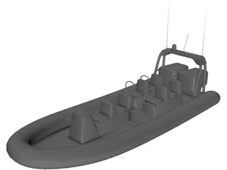 RHIB 3D Model preview