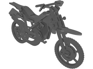 Plywood Motorcycle Enduro 3D Model preview