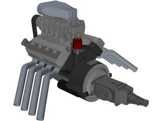 Hemi 392 Engine 3D Model preview