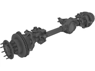 Front Axle F550 3D Model preview