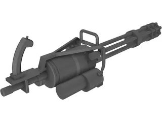 GAU-19 Machine gun 3D Model preview