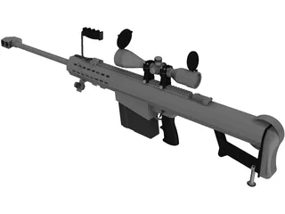 M107 Barrett 3D Model preview