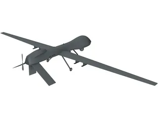 General Atomics MQ-1C Sky Warrior UAV 3D Model preview