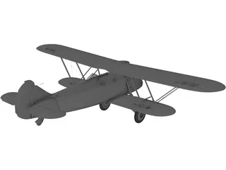 Fiat CR.42 3D Model preview