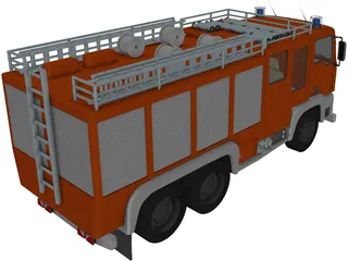 MAN Firetruck 3D Model preview