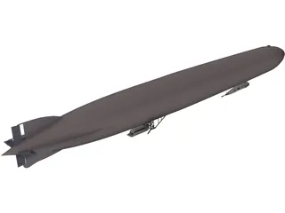 Zeppelin Airship Blimp 3D Model preview