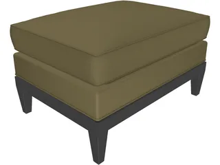 Square Taburet 3D Model preview