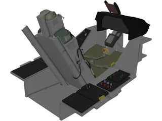 F-16 Ejection Seat 3D Model preview