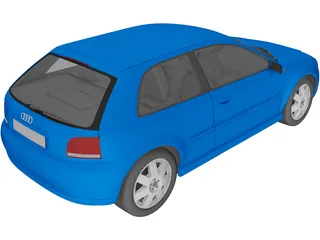 Audi A3 3D Model preview