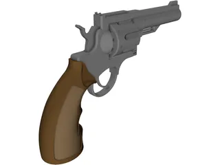 Smith and Wesson Revolver 3D Model preview