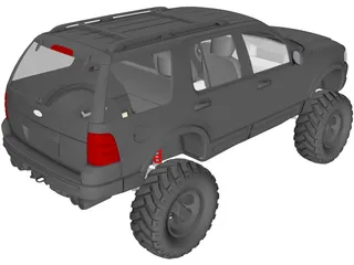 Ford Explorer [Lifted] (2002) 3D Model preview