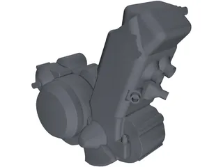 KTM 525EXC 510cc Engine 3D Model preview