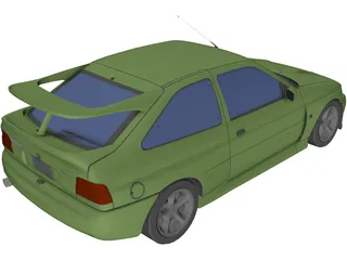 Ford Escort RS Cosworth (1993) 3D Model preview