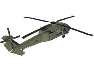 Sikorsky UH-60 Black Hawk 3D Model preview
