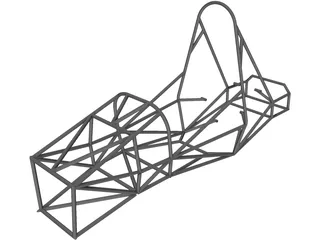 Chassis FSAE 3D Model preview