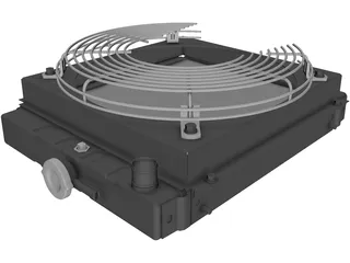 Truck Radiator 3D Model preview