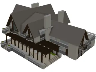 Victorian (Tudor) Style Cottadge 3D Model preview