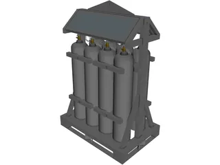 Acetylene 8x41L 3D Model preview