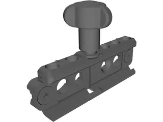 Picatinny Rail mount 3D Model preview