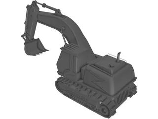 Excavator 3D Model preview