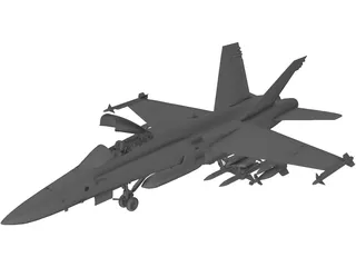 F-18 Hornet 3D Model preview