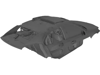 Interior Saab 9-3 TurboX 3D Model preview