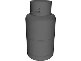 Gas Cylinder 3D Model preview