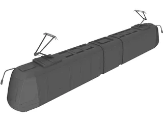 Streetcar Modern City 3D Model preview