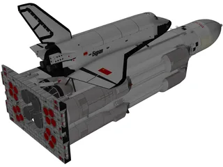 Rocket System Energia-Buran 3D Model preview