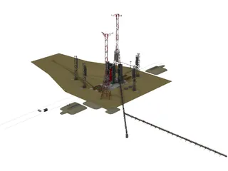 Baikonur Universal Set of Stand-Start 3D Model preview
