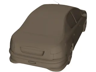 Peugeot 206 HDI Sedan 3D Model preview