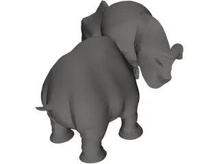 Shisho Elephant 3D Model preview