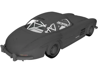 Mercedes-Benz 300SL (1954) 3D Model preview