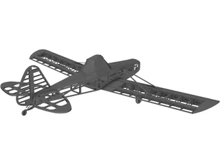 Piper Pawnne RC 3D Model preview