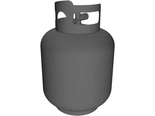 Propane Cylinder, 20 lb 3D Model preview