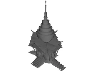 Thai Temple 3D Model preview