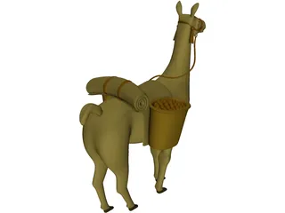 Llama 3D Model preview