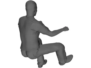 Scooter Driver 3D Model preview