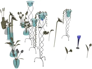 Flowers Collection (19 models) 3D Model preview