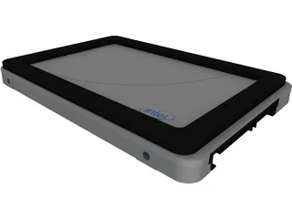 SSD Intel 2.5 80Gb 3D Model preview